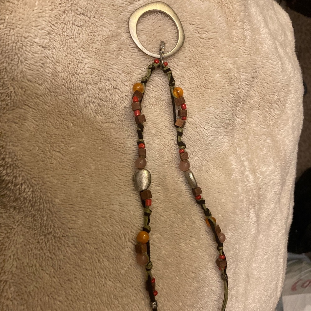 Beaded round pendant